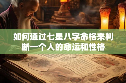 如何通过七星八字命格来判断一个人的命运和性格
