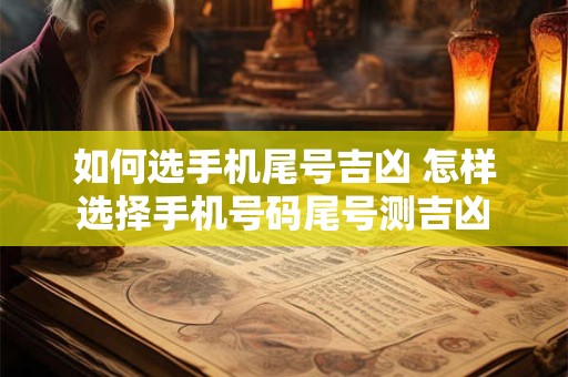 如何选手机尾号吉凶 怎样选择手机号码尾号测吉凶