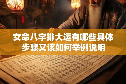 女命八字排大运有哪些具体步骤又该如何举例说明