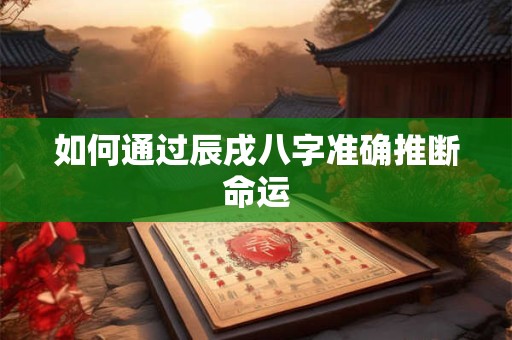 如何通过辰戌八字准确推断命运 如何通过辰戌八字准确推断命运