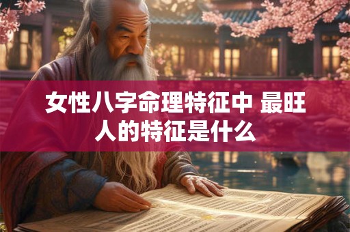 女性八字命理特征中 最旺人的特征是什么 女性八字命理特征中 最旺人的特征是什么