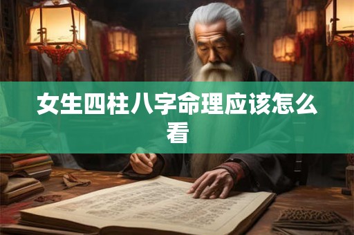 女生四柱八字命理应该怎么看