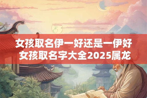 女孩取名伊一好还是一伊好 女孩取名字大全2025属龙免费取名 女孩取名伊一好还是一伊好 女孩取名字大全2025属龙免费取名