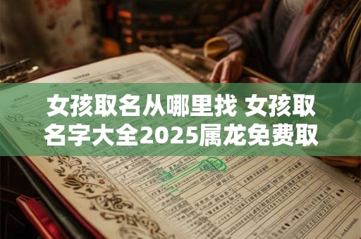 女孩取名从哪里找 女孩取名字大全2025属龙免费取名
