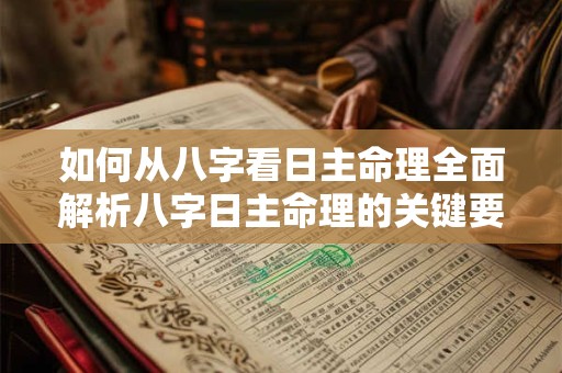 如何从八字看日主命理全面解析八字日主命理的关键要素
