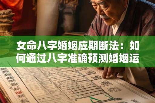 女命八字婚姻应期断法：如何通过八字准确预测婚姻运势