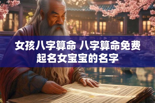 女孩八字算命 八字算命免费起名女宝宝的名字