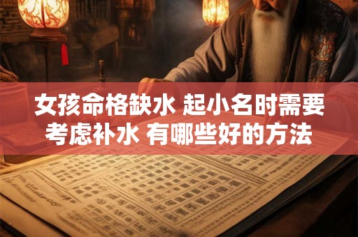 女孩命格缺水 起小名时需要考虑补水 有哪些好的方法呢
