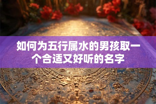 如何为五行属水的男孩取一个合适又好听的名字
