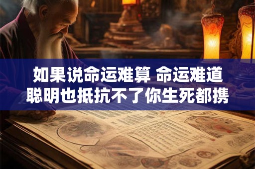 如果说命运难算 命运难道聪明也抵抗不了你生死都携带着你的权威