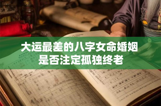 大运最差的八字女命婚姻 是否注定孤独终老