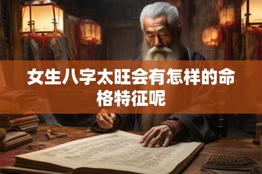 女生八字太旺会有怎样的命格特征呢