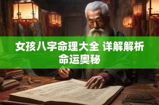 女孩八字命理大全 详解解析命运奥秘 女孩八字命理大全 详解解析命运奥秘