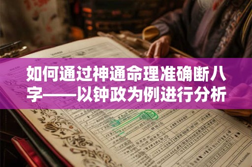 如何通过神通命理准确断八字——以钟政为例进行分析