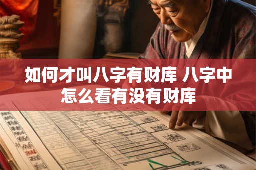 如何才叫八字有财库 八字中怎么看有没有财库 如何才叫八字有财库 八字中怎么看有没有财库