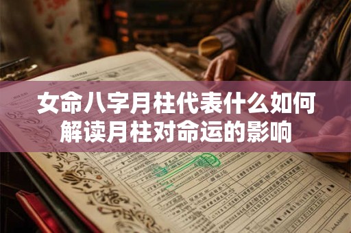 女命八字月柱代表什么如何解读月柱对命运的影响