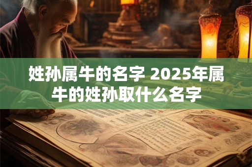 姓孙属牛的名字 2025年属牛的姓孙取什么名字