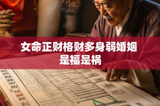 女命正财格财多身弱婚姻 是福是祸
