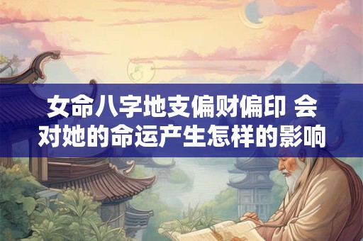 女命八字地支偏财偏印 会对她的命运产生怎样的影响呢 女命八字地支偏财偏印 会对她的命运产生怎样的影响呢