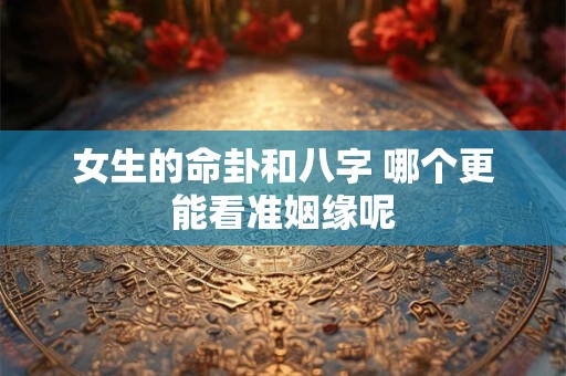 女生的命卦和八字 哪个更能看准姻缘呢