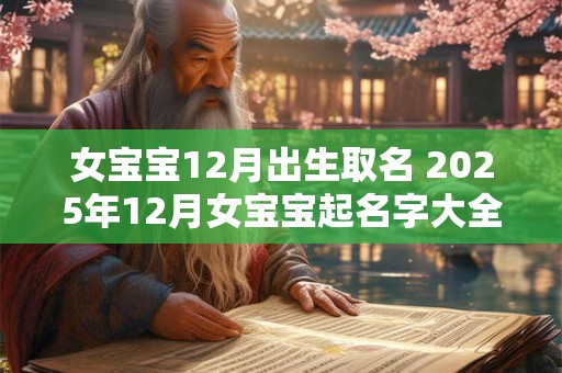 女宝宝12月出生取名 2025年12月女宝宝起名字大全寓意好