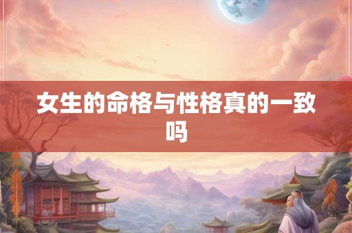 女生的命格与性格真的一致吗 女生的命格与性格真的一致吗