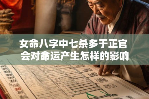 女命八字中七杀多于正官 会对命运产生怎样的影响