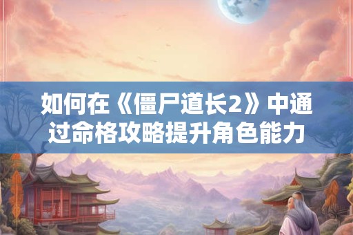 如何在《僵尸道长2》中通过命格攻略提升角色能力