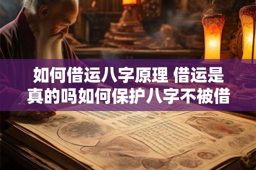如何借运八字原理 借运是真的吗如何保护八字不被借运