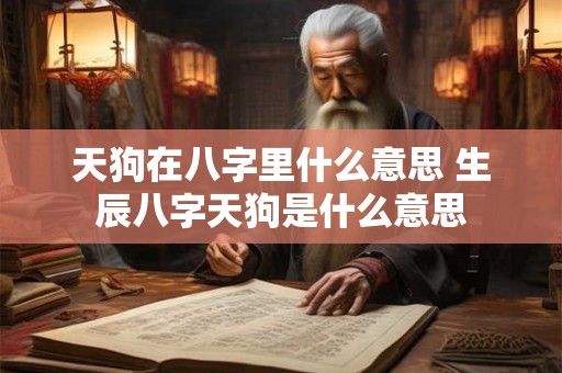 天狗在八字里什么意思 生辰八字天狗是什么意思 天狗在八字里什么意思 生辰八字天狗是什么意思