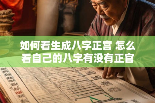 如何看生成八字正宫 怎么看自己的八字有没有正官 如何看生成八字正宫 怎么看自己的八字有没有正官