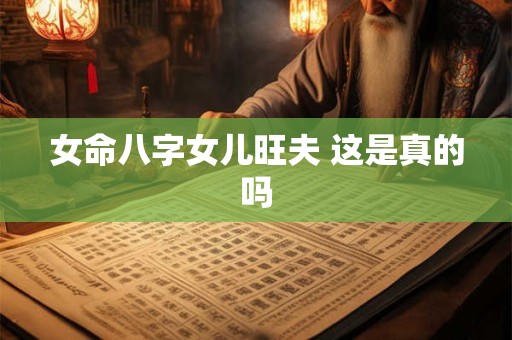女命八字女儿旺夫 这是真的吗