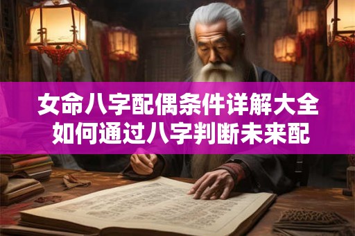 女命八字配偶条件详解大全 如何通过八字判断未来配偶的特征
