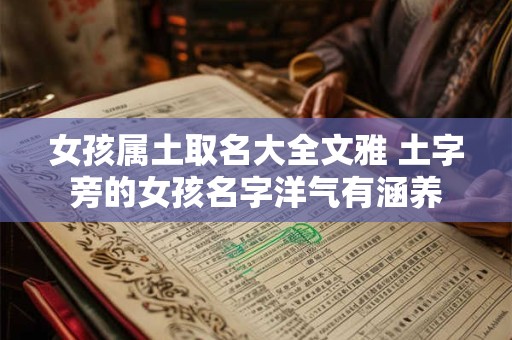 女孩属土取名大全文雅 土字旁的女孩名字洋气有涵养