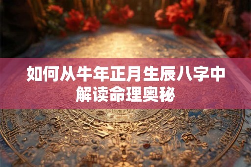 如何从牛年正月生辰八字中解读命理奥秘