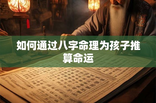 如何通过八字命理为孩子推算命运 如何通过八字命理为孩子推算命运