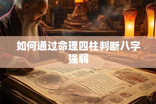 如何通过命理四柱判断八字强弱