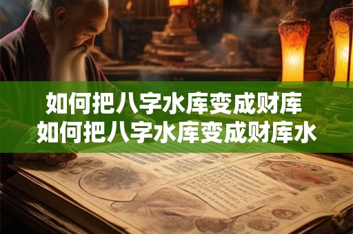 如何把八字水库变成财库 如何把八字水库变成财库水库呢