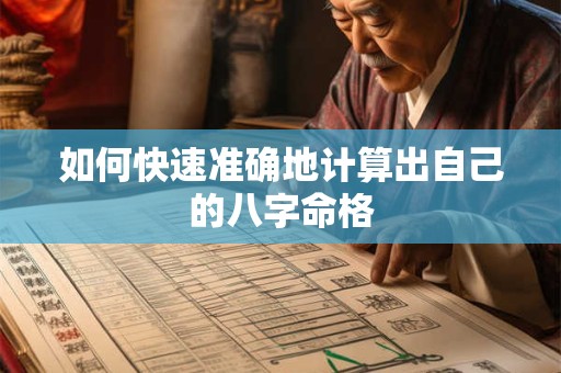 如何快速准确地计算出自己的八字命格
