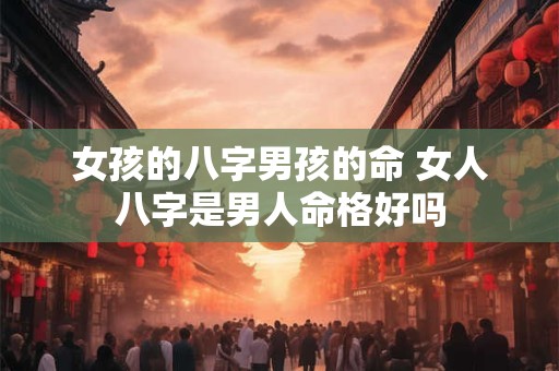 女孩的八字男孩的命 女人八字是男人命格好吗