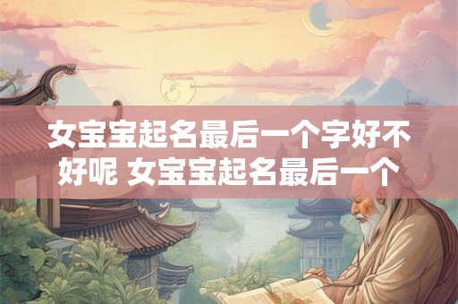 女宝宝起名最后一个字好不好呢 女宝宝起名最后一个字好不好呢怎么取