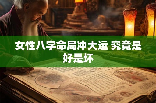 女性八字命局冲大运 究竟是好是坏