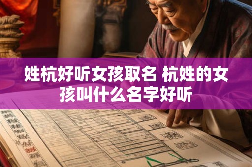 姓杭好听女孩取名 杭姓的女孩叫什么名字好听 姓杭好听女孩取名 杭姓的女孩叫什么名字好听