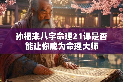孙福来八字命理21课是否能让你成为命理大师