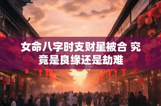 女命八字时支财星被合 究竟是良缘还是劫难