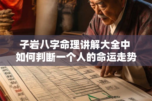 子岩八字命理讲解大全中 如何判断一个人的命运走势