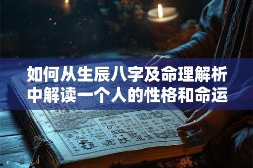 如何从生辰八字及命理解析中解读一个人的性格和命运
