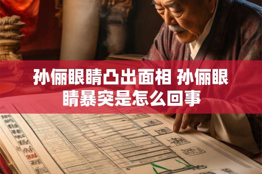 孙俪眼睛凸出面相 孙俪眼睛暴突是怎么回事 孙俪眼睛凸出面相 孙俪眼睛暴突是怎么回事