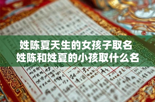 姓陈夏天生的女孩子取名 姓陈和姓夏的小孩取什么名字好听