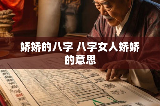 娇娇的八字 八字女人娇娇的意思